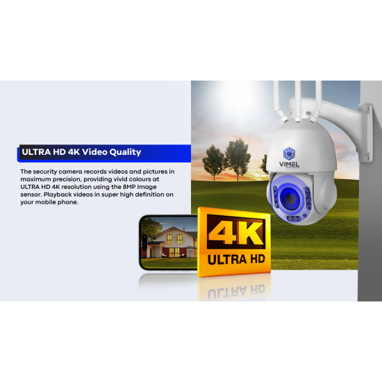 Security Camera 4G 20X Optical Zoom 4K