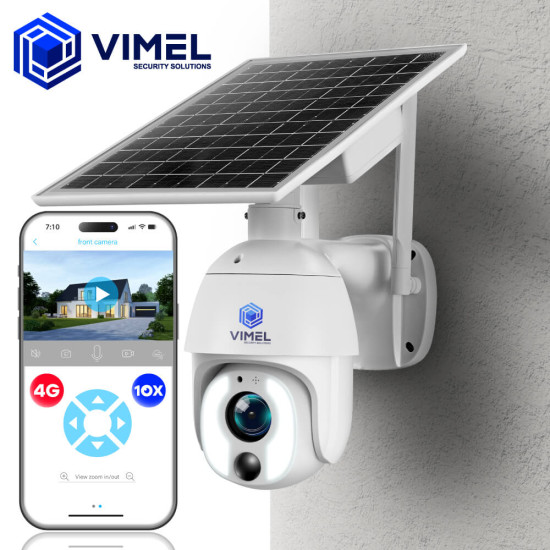 Solar Security Camera 4G Optical Zoom 10X