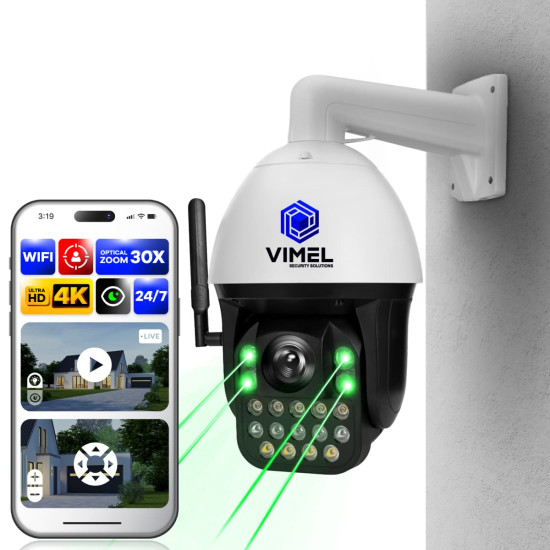 WiFi Security Camera 4K with 30X Zoom